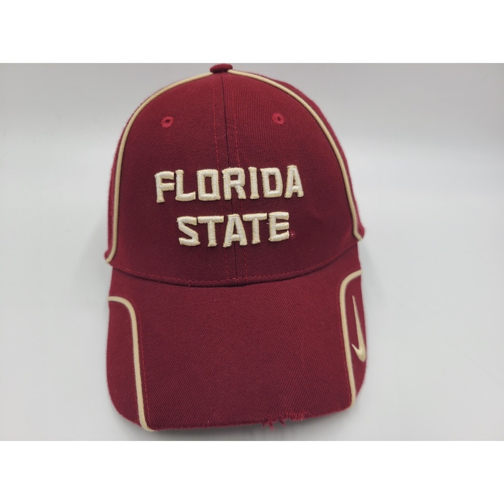 Florida State University Seminoles Nike Distressed Adjustable Hat Cap NCAA Red‎